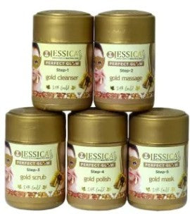 Jessica 24K Gold Whitening Facial Kit 5 Step 250gm