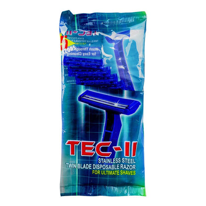 Treet Tec-II Disposable Razor Bag, Blue, 5-Pack Treet