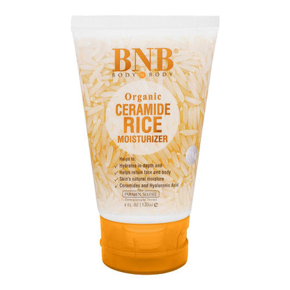 BNB Organic Ceramide Rice Moisturizer, Paraben and Sulfate Free, Dermatologist-Tested, 120ml