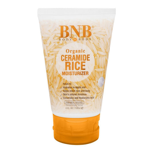 BNB Organic Ceramide Rice Moisturizer, Paraben and Sulfate Free, Dermatologist-Tested, 120ml