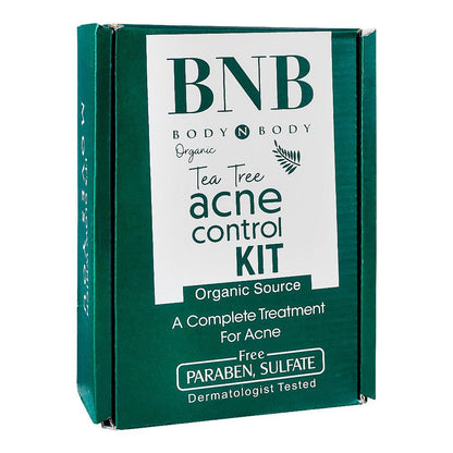 BNB Organic Tea Tree Acne Control Kit, Serum, Face Wash, Gel, Mask