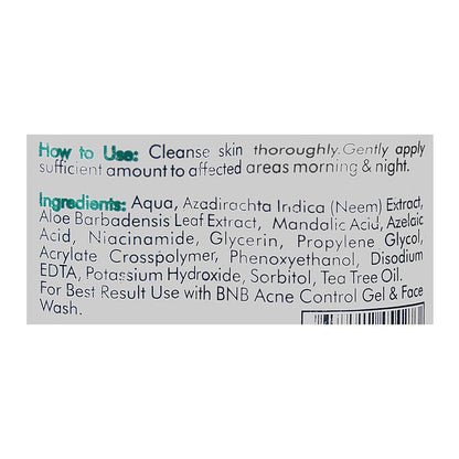 BNB Organic Source Tea Tree Acne Control Serum, Prevent Acne & Reduce Blemishes, 30ml
