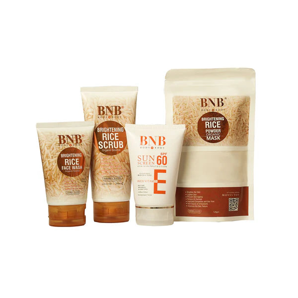 BNB Radiance Resurgence Bundle (Rice Extract Kit + Vitamin E SPF60 120ml) 4 Reviews