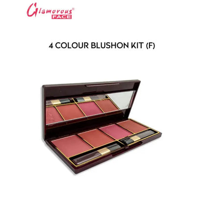 Glamorous Face 4 Color Powder Blush on Palette,
