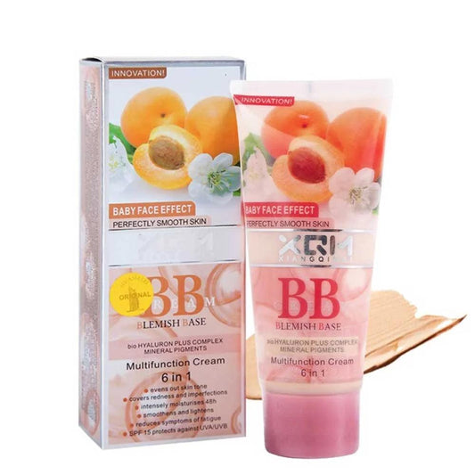 XQM BB Cream Blemish Base Multifunction 6 in 1 Apricot XQM BB Cream Blemish Base Multifunction 6 in 1 Apricot