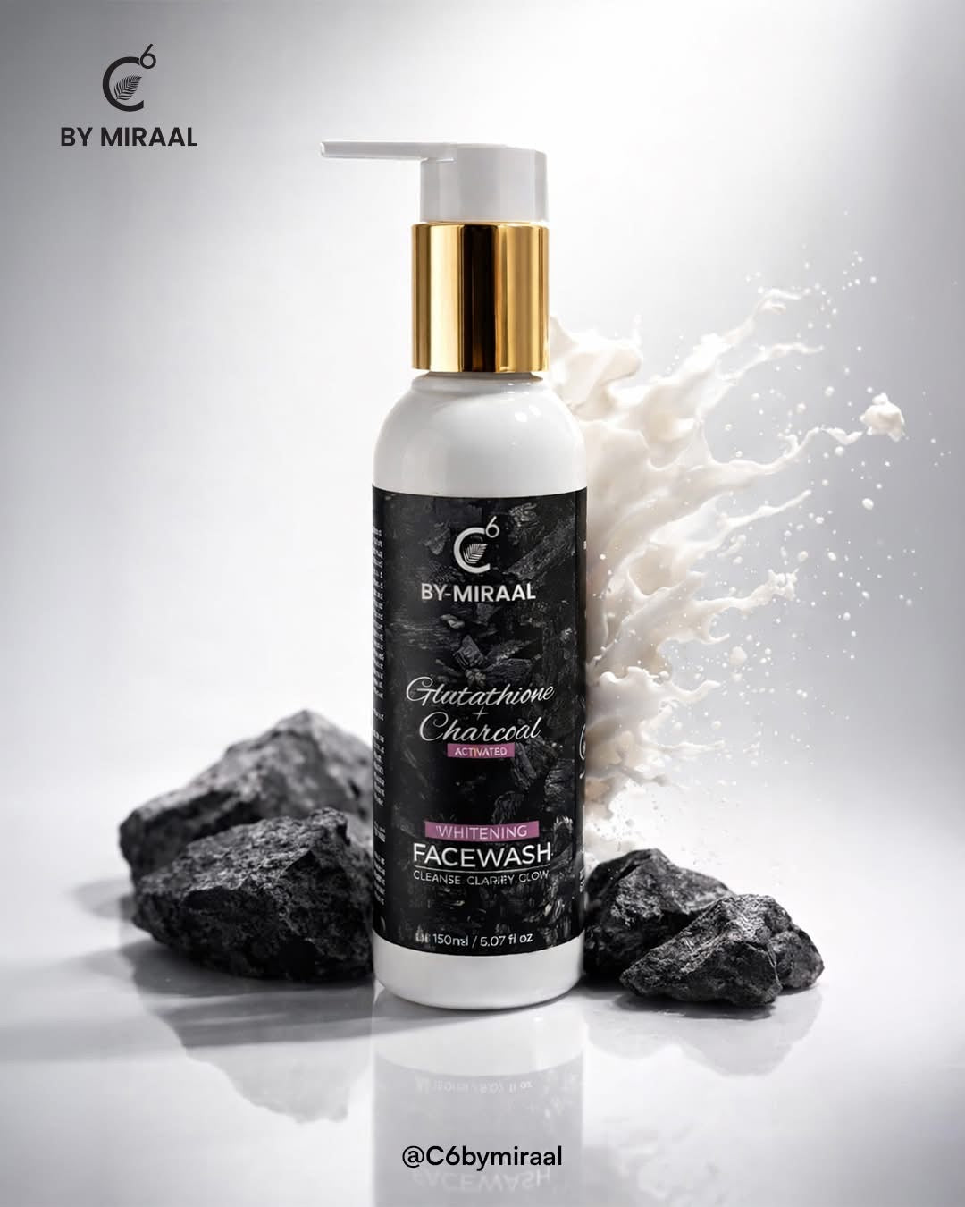 C6 BY MIRAAL GLUTATHIONE AND CHARCOL FACE WASH
