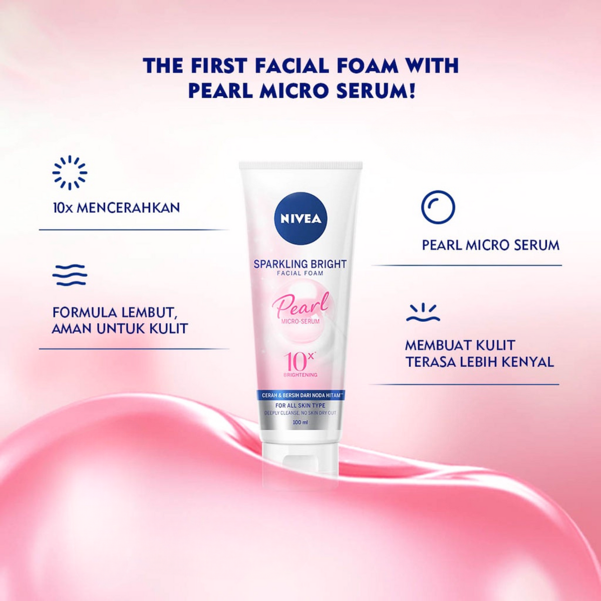 Nivea Sparkling Bright Pearl Face Wash 100ml
