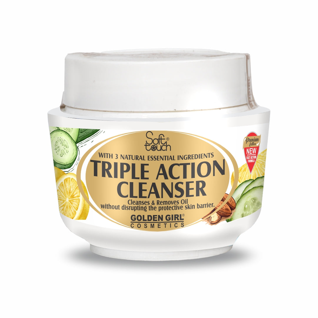 Golden Girl Triple Action Cleanser | Cucumber, Lemon & Almond | 75gm
