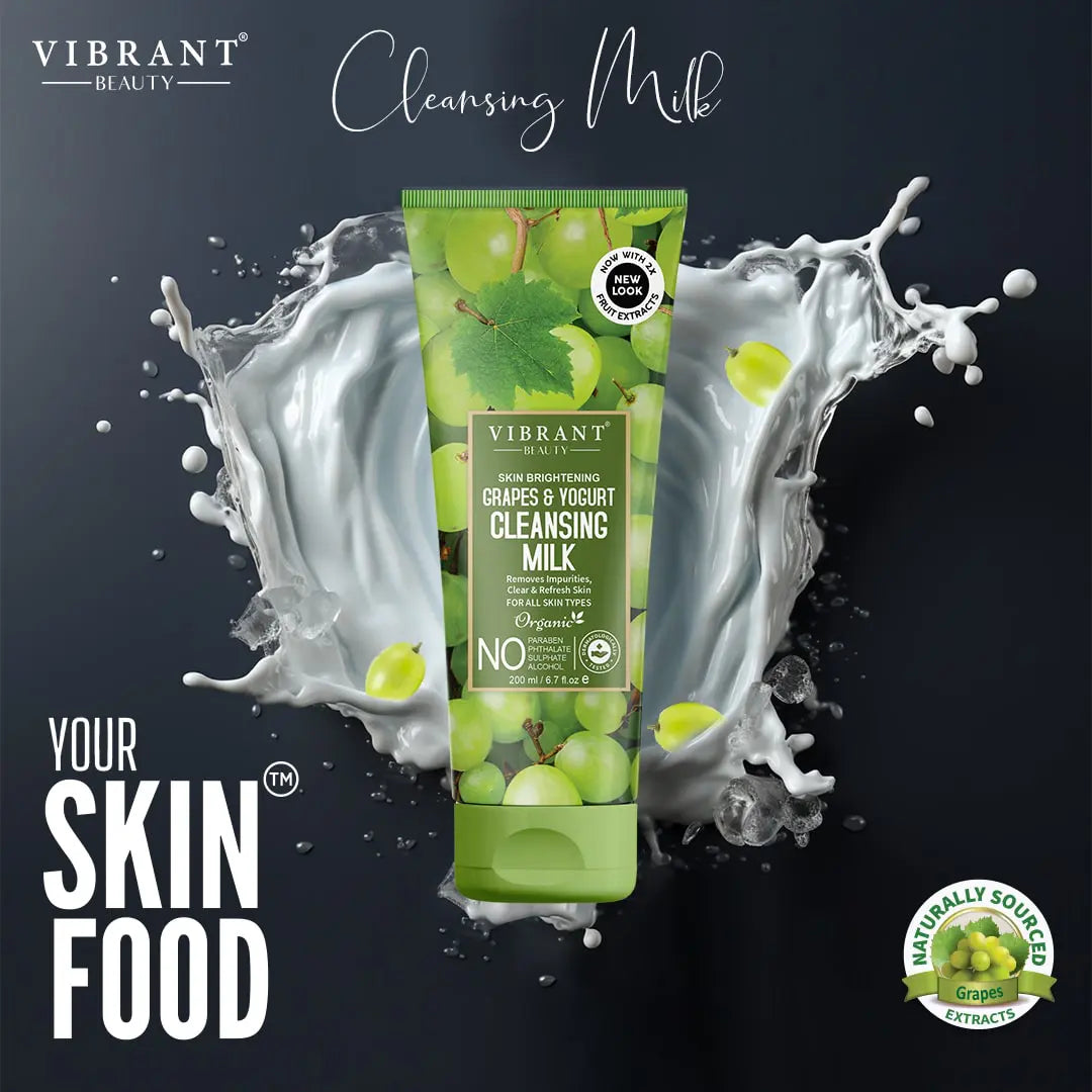 Vibrant Beauty Grapes And Yougurt  Cleansing Milk