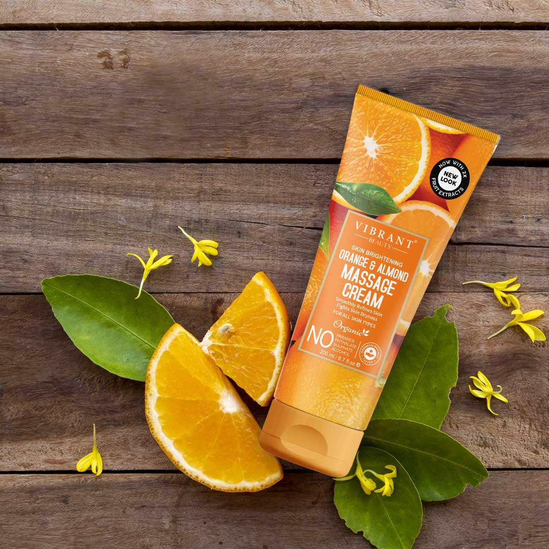 Vibrant Orange Almond Massage Cream