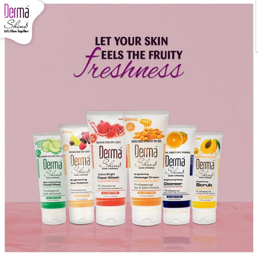DERMA SHINE FRUIT FACIAL KIT-Derma Shine Facial Kit