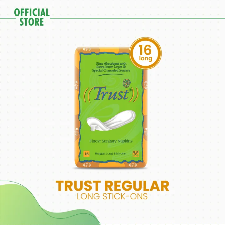 Trust Regular Long Stick Ons Pads 16 Pieces