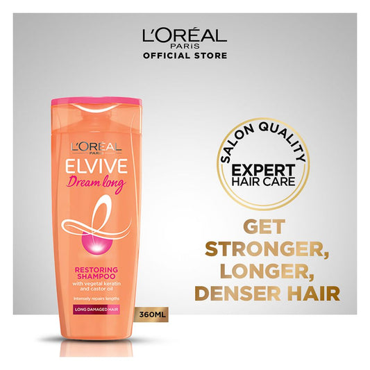 LOreal Paris Dream Long Restoring Shampoo, Weakened Long Hair, 360ml