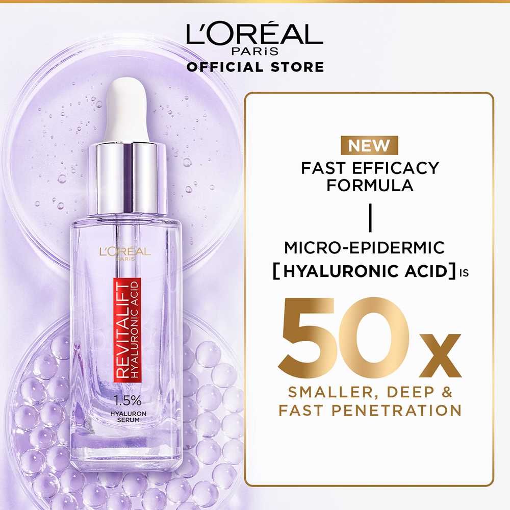 L'Oreal Paris Innovation Revitalift Hyaluronic Acid 1.5% Hyaluron Serum, 30ml