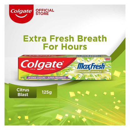 Colgate MaxFresh Green Gel Citrus Blast Toothpaste 125gm