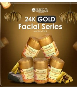 Jessica 24K Gold Whitening Facial Kit 5 Step 250gm