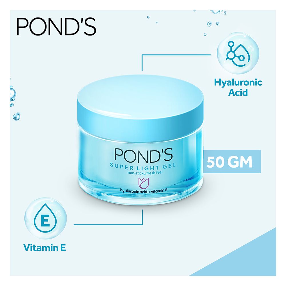 Pond's Super Light Gel, Hydrated Dewy Skin, 50g