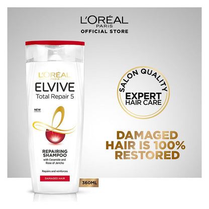 LOreal Paris Elvive Total Repair 5 Repairing Shampoo, 360ml
