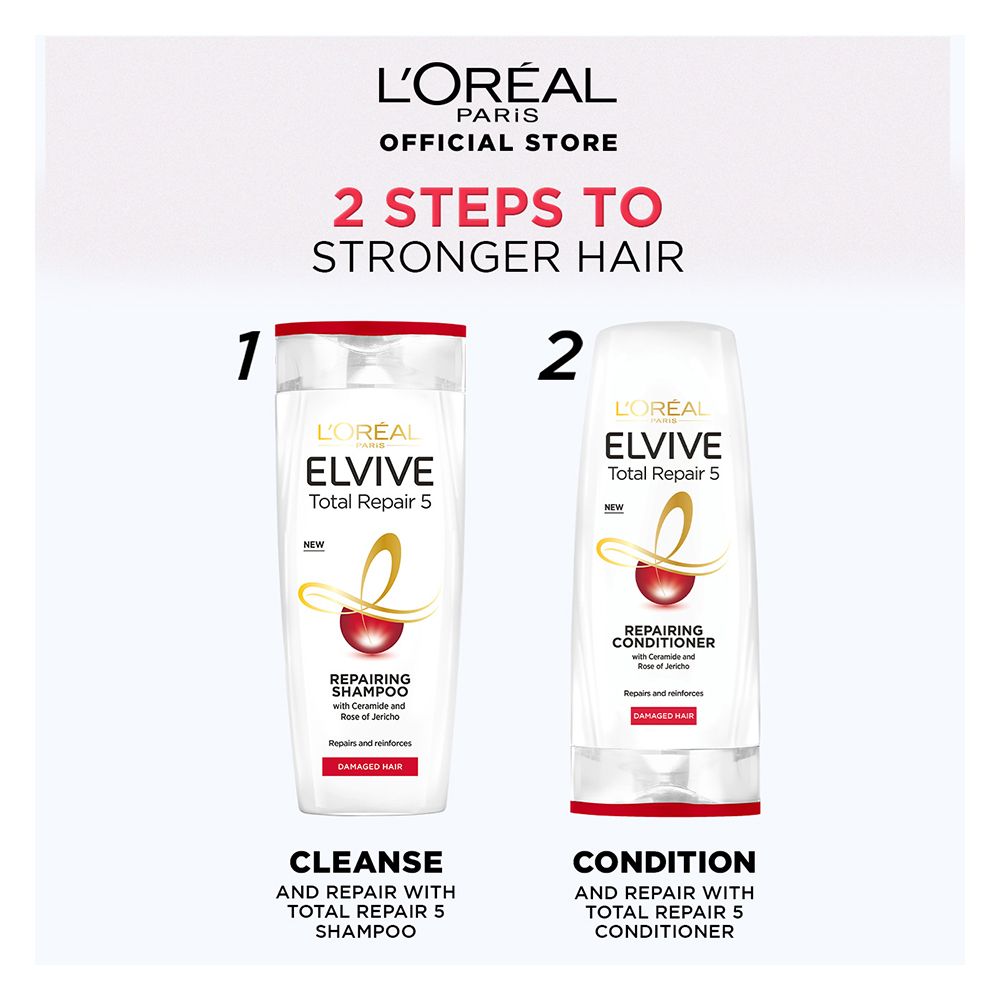 LOreal Paris Elvive Total Repair 5 Repairing Shampoo, 360ml